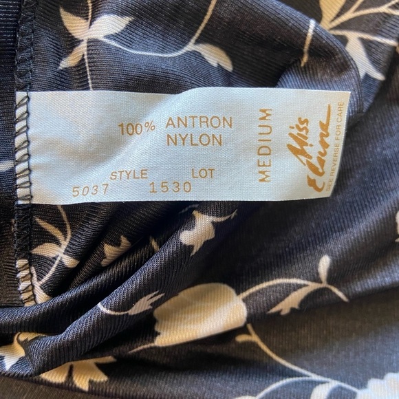 Vintage Black Lace Maxi Slip Dress Nightgown Boudoir Trad Sheer Floral Lace M - Picture 7 of 11